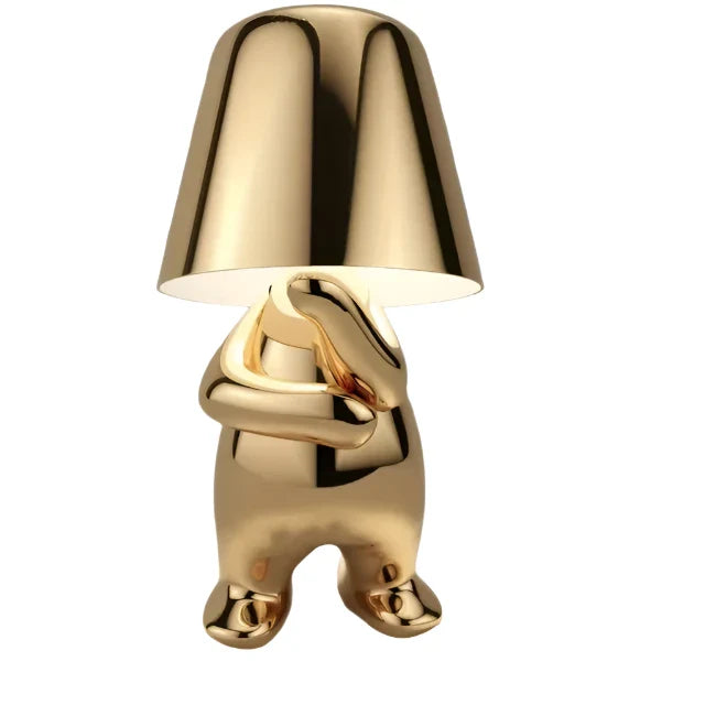Modern LED table lamp in sculpture design – Decorative statue lamp for living room | Bowlift
