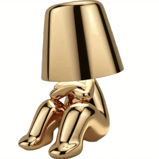 Modern LED table lamp in sculpture design – Decorative statue lamp for living room | Bowlift