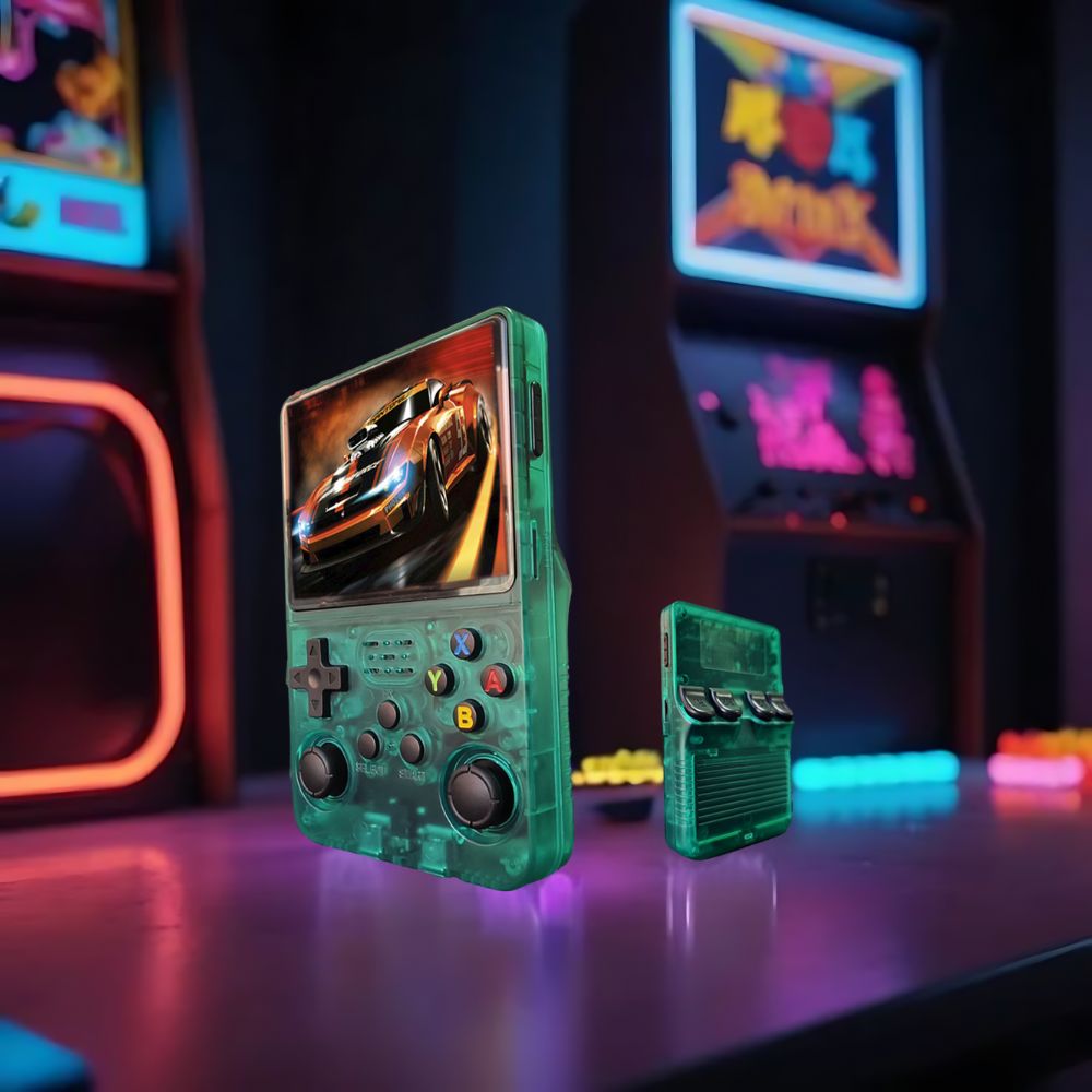 Retro Handheld Gaming Console with HD Screen & USB Charging Bowlift