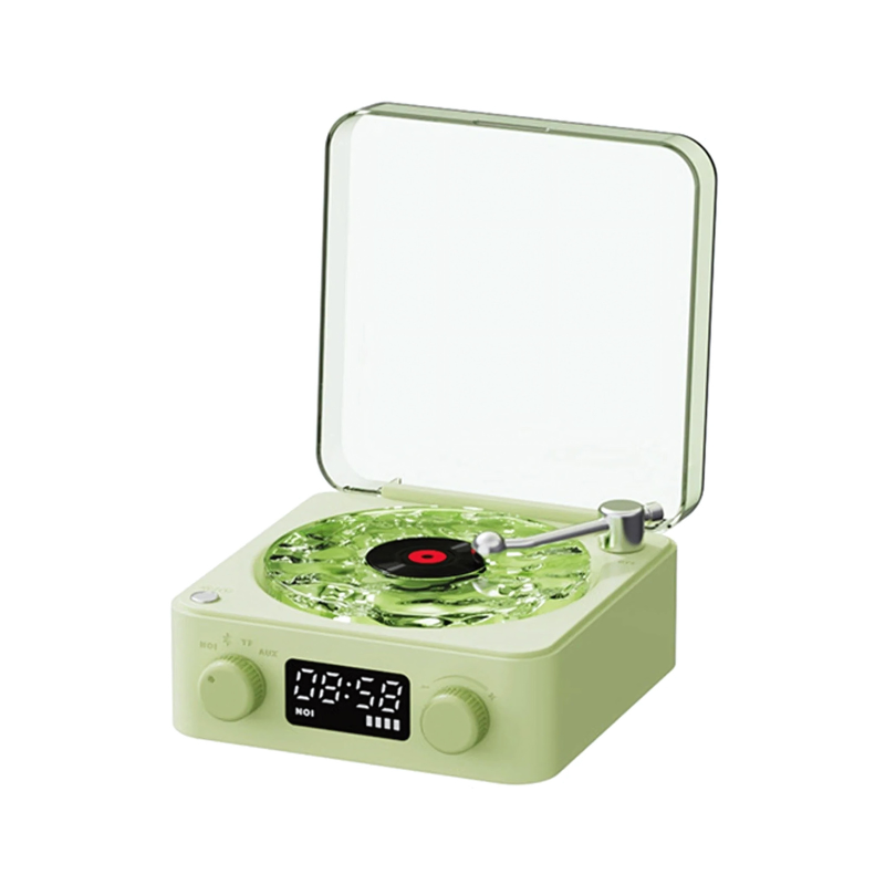 BowLift | Wireless Vinyl Record Player | Retro Design with Customizable Ambient Lighting for Home Entertainment