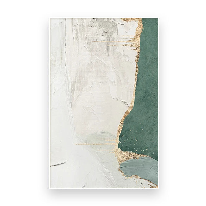 Green Brown Nordic Abstract Geomorphic Wall Art Fine Art Canvas Prints Pictures For Modern Apartment Living Room Home Office Art Decor | Bowlift