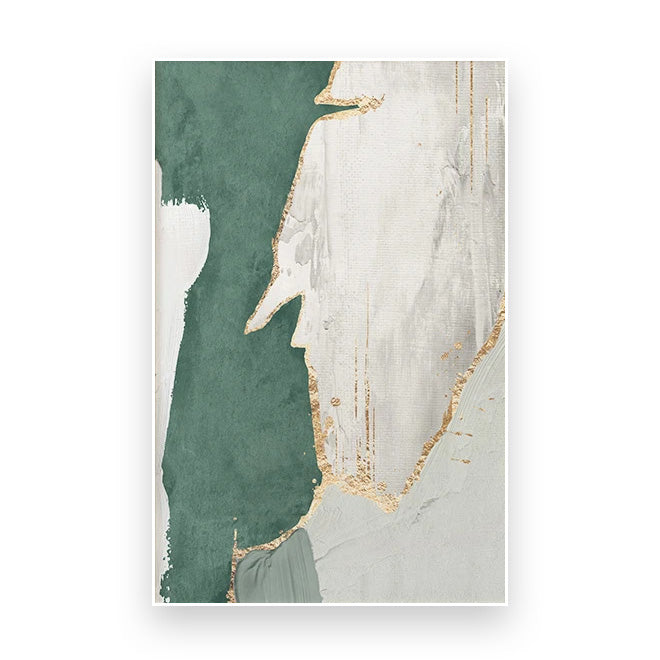 Green Brown Nordic Abstract Geomorphic Wall Art Fine Art Canvas Prints Pictures For Modern Apartment Living Room Home Office Art Decor | Bowlift