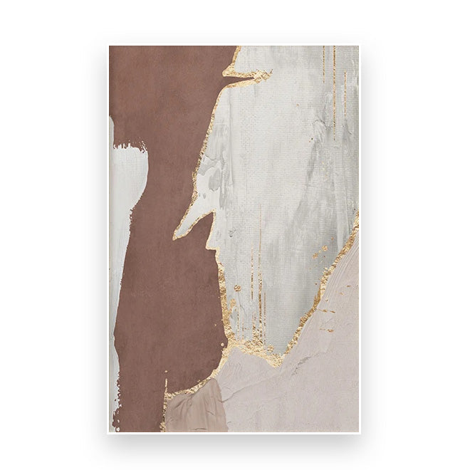 Green Brown Nordic Abstract Geomorphic Wall Art Fine Art Canvas Prints Pictures For Modern Apartment Living Room Home Office Art Decor | Bowlift