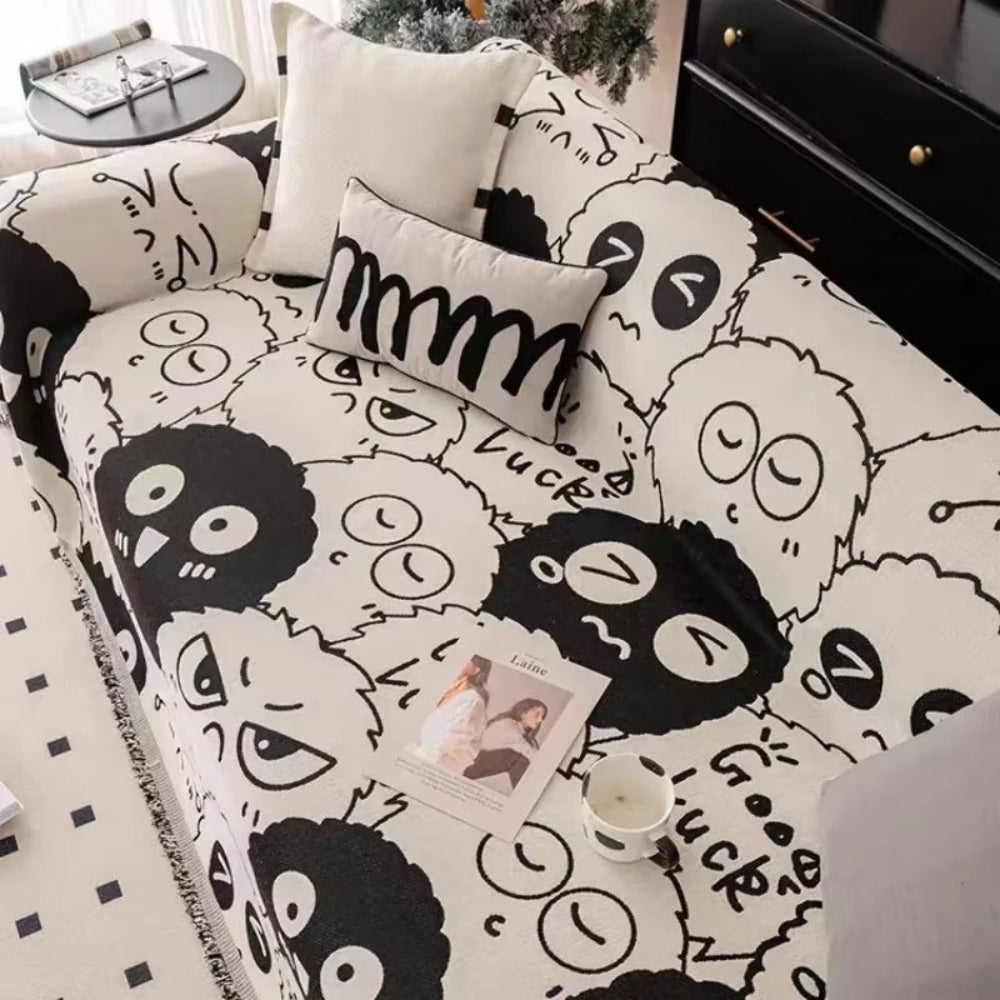BowLift | Gremlin Cartoon Chenille Sofa Cover