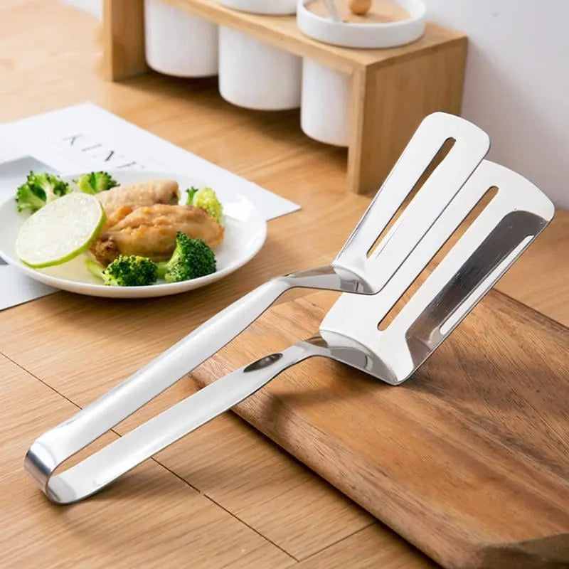 BowLift | Grill tongs made of stainless steel – 2-in-1 spatula & gripping tongs