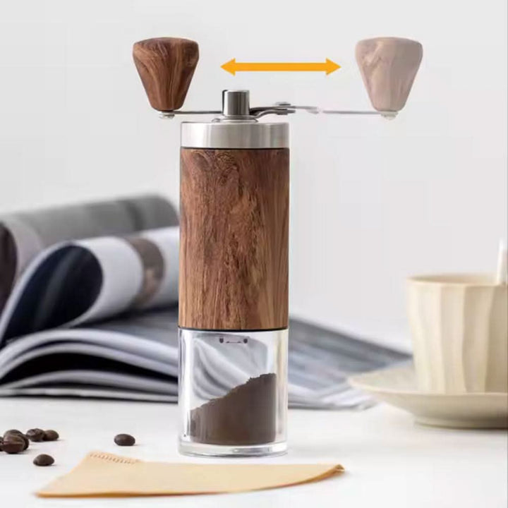 BowLift | Portable wooden coffee mill for coffee and spices