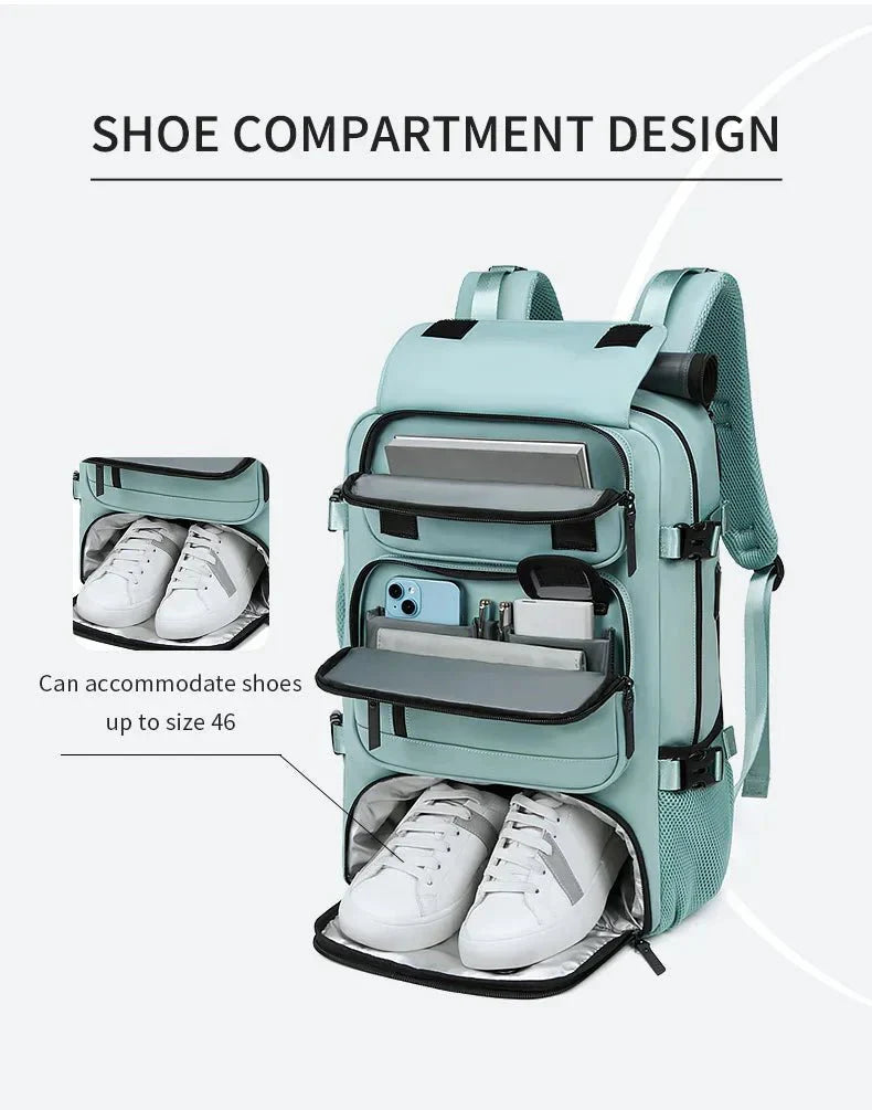 BowLift | TRAVELMAX Pack – Large Waterproof Travel Backpack with USB Charging Port