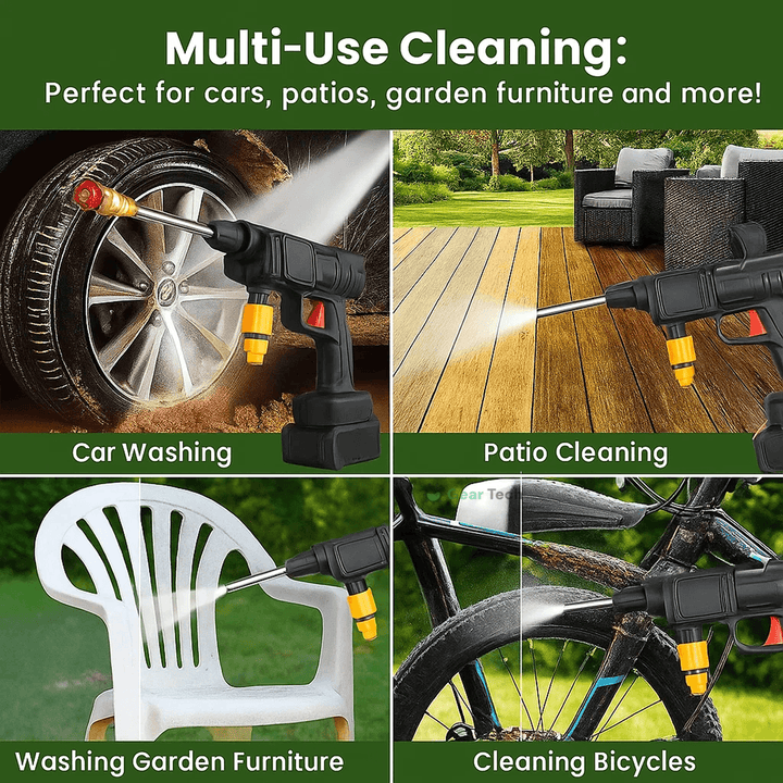 BowLift | Cordless Portable High Pressure Spray Water Gun Set | Ideal for Cleaning Cars, Patios & Garden Furniture