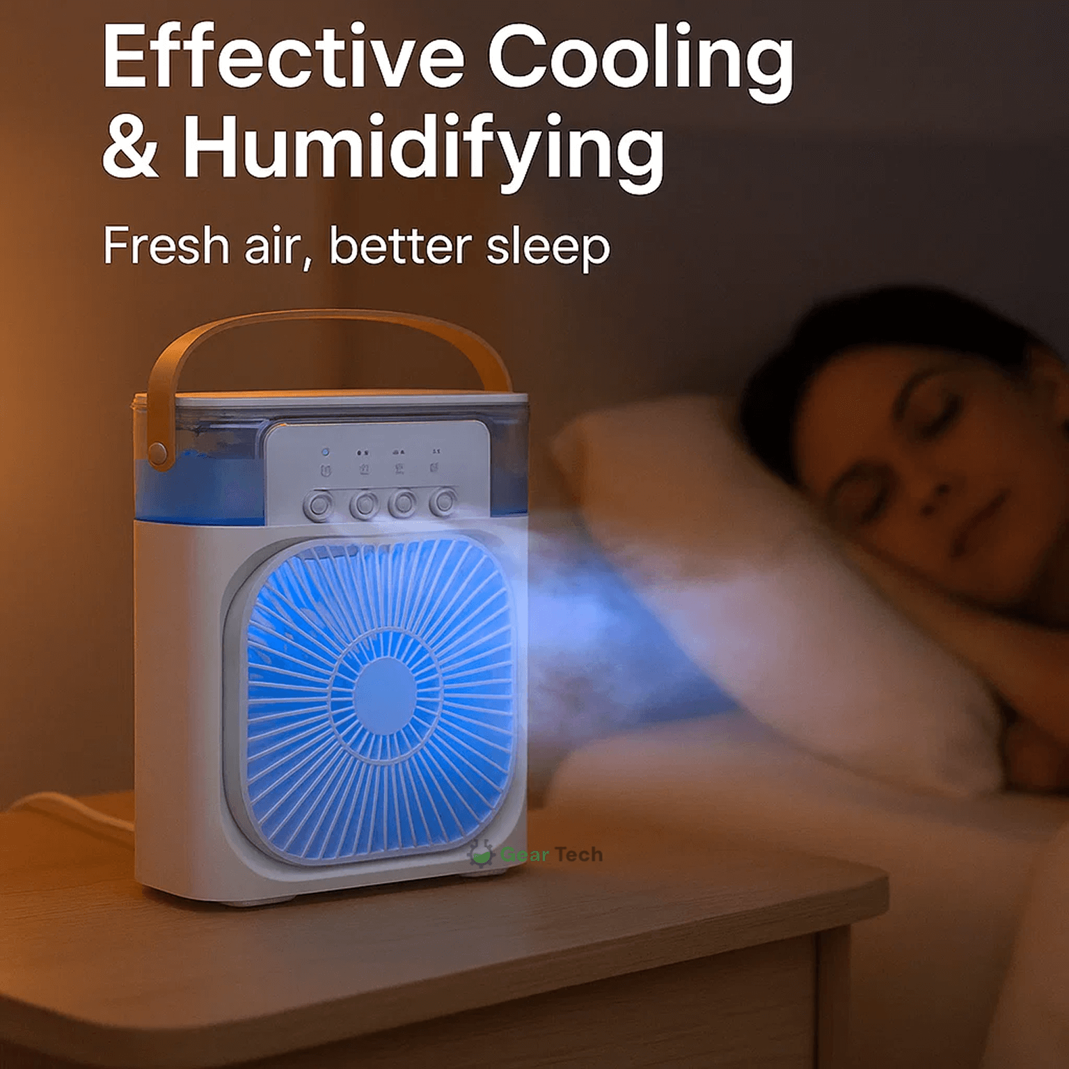 BowLift | 3-in-1 Air Cooler Humidifier | Portable, Adjustable Fan Speeds & Ideal for Bedrooms, Offices & Small Spaces
