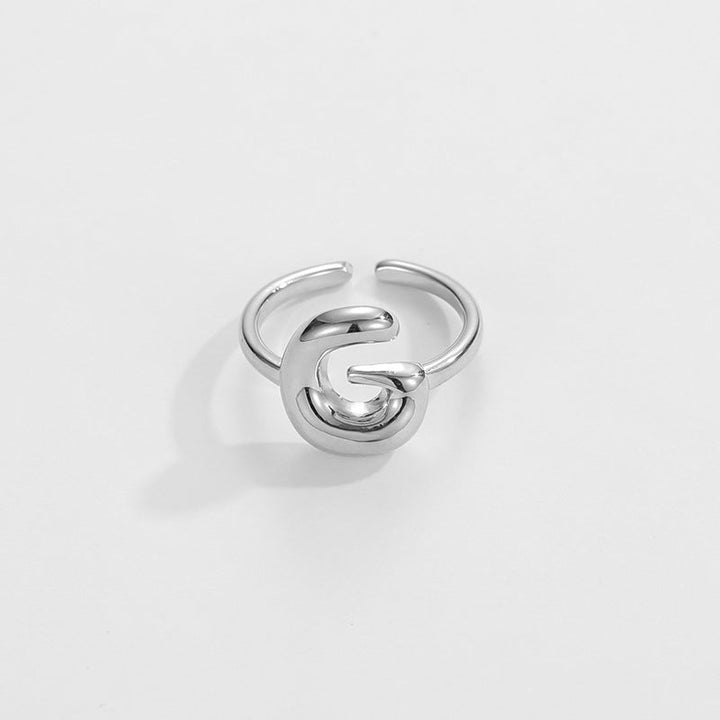 BowLift | Cute Bubble Letter Initial Ring