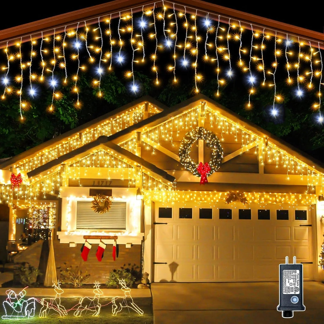 BowLift | WinterGlow Light Curtain – Warm White Weatherproof LED Christmas Curtain