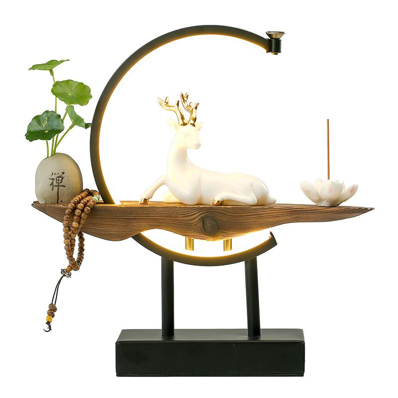 BowLift | White Deer Incense Burner Lamp - SereneStag