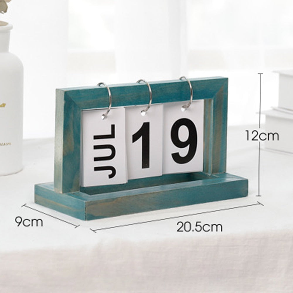 Wooden Flip Desktop Daily Calendar | Bowlift