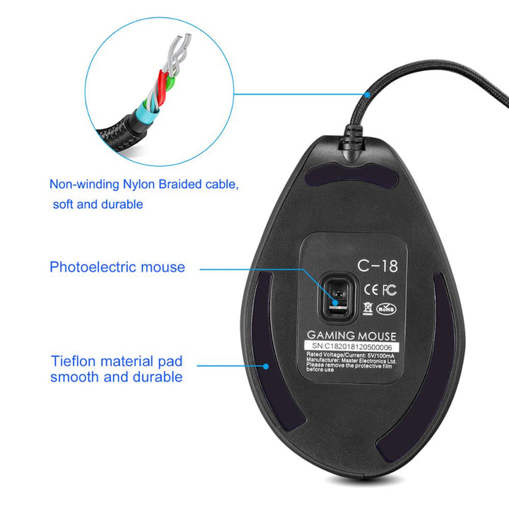 BowLift | Programmable Ergonomic RGB Game Master Mouse