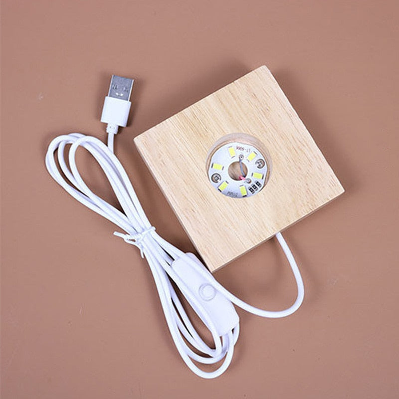 3D Crystal Cube Moon Nightlight | Bowlift