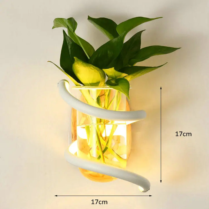 BowLift | Nordic Unique Wooden Outdoor Wall Vase Lamp