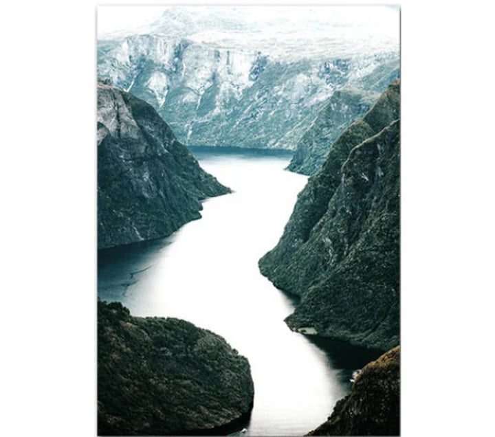Mountain Lake Wilderness Landscape Wall Art Fine Art Canvas Prints Posters Pictures Of Calm For Living Room Dining Room Decor | Bowlift