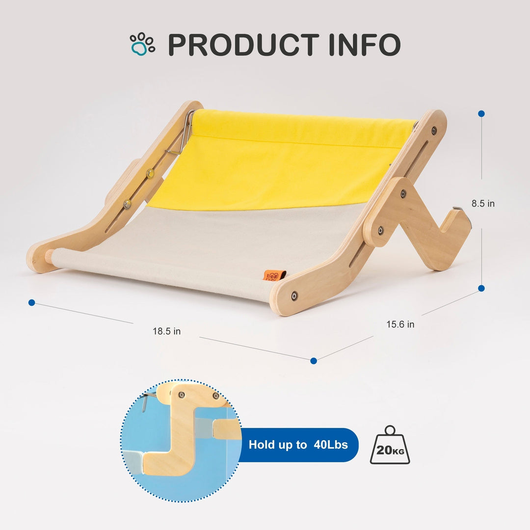 BowLift | Wooden Window Cat Hanging Bed