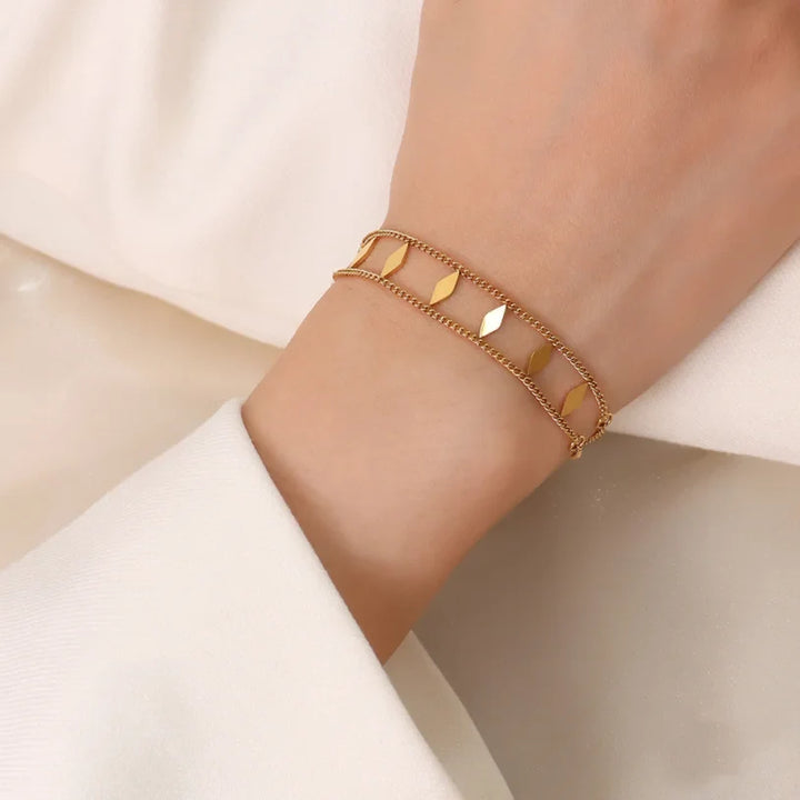 BowLift | Dual Layered Threaded Diamond Bracelet