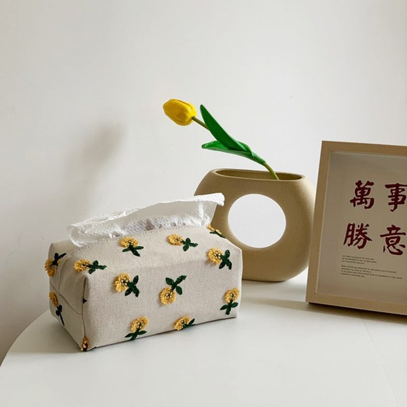 Japanese Style Environment Friendly Flower Tissue Box | Bowlift