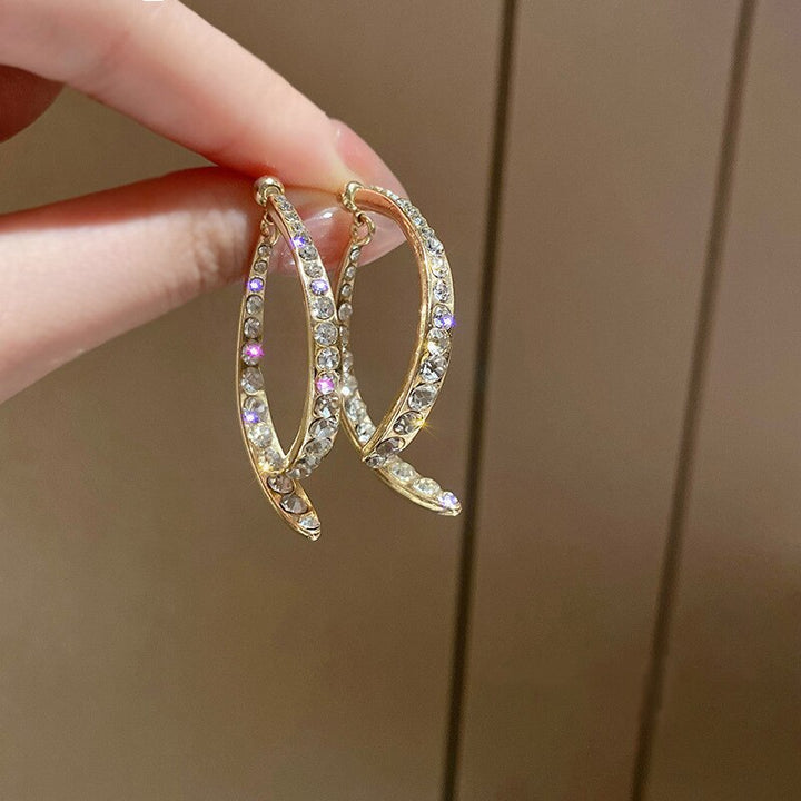 BowLift | Korean Style Rhinestone Geometric Earrings