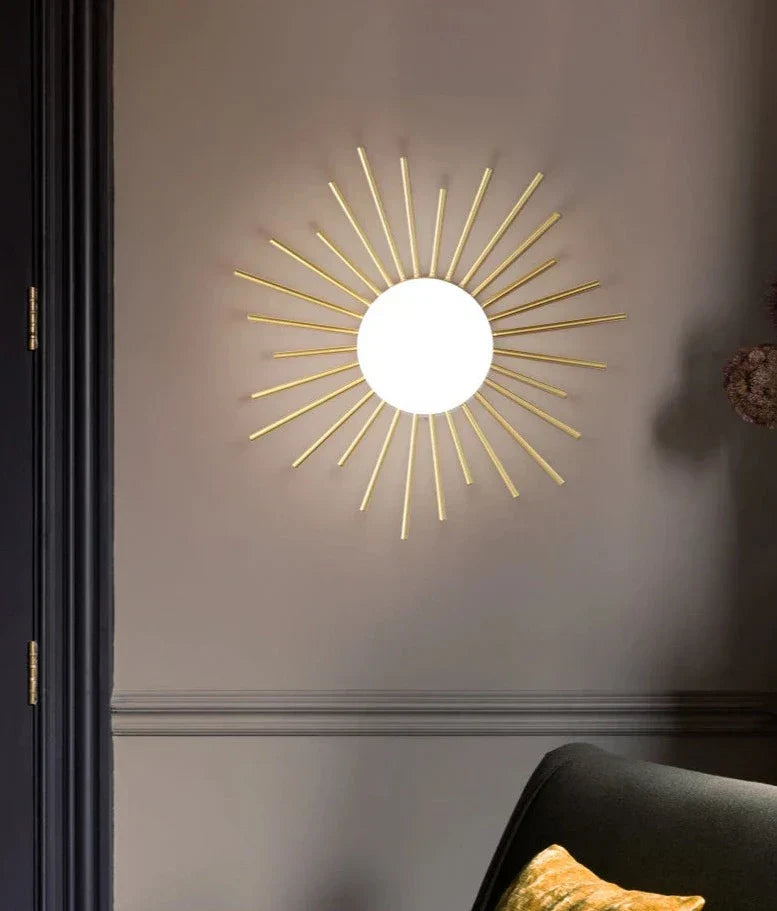 BowLift | HaloBeam – Elegant Glass and Iron Wall Lamp for Classic Touch