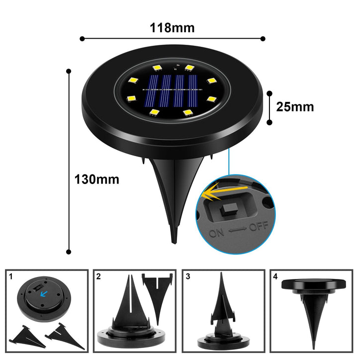 BowLift | LED Solar Garden Lights Deluxe (Black edition) - Create a delightful atmosphere in your garden!