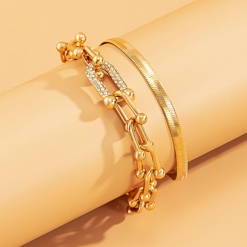 Stunning Bracelet Duo | Exquisite 2-Piece Set in Gold or Silver Bowlift