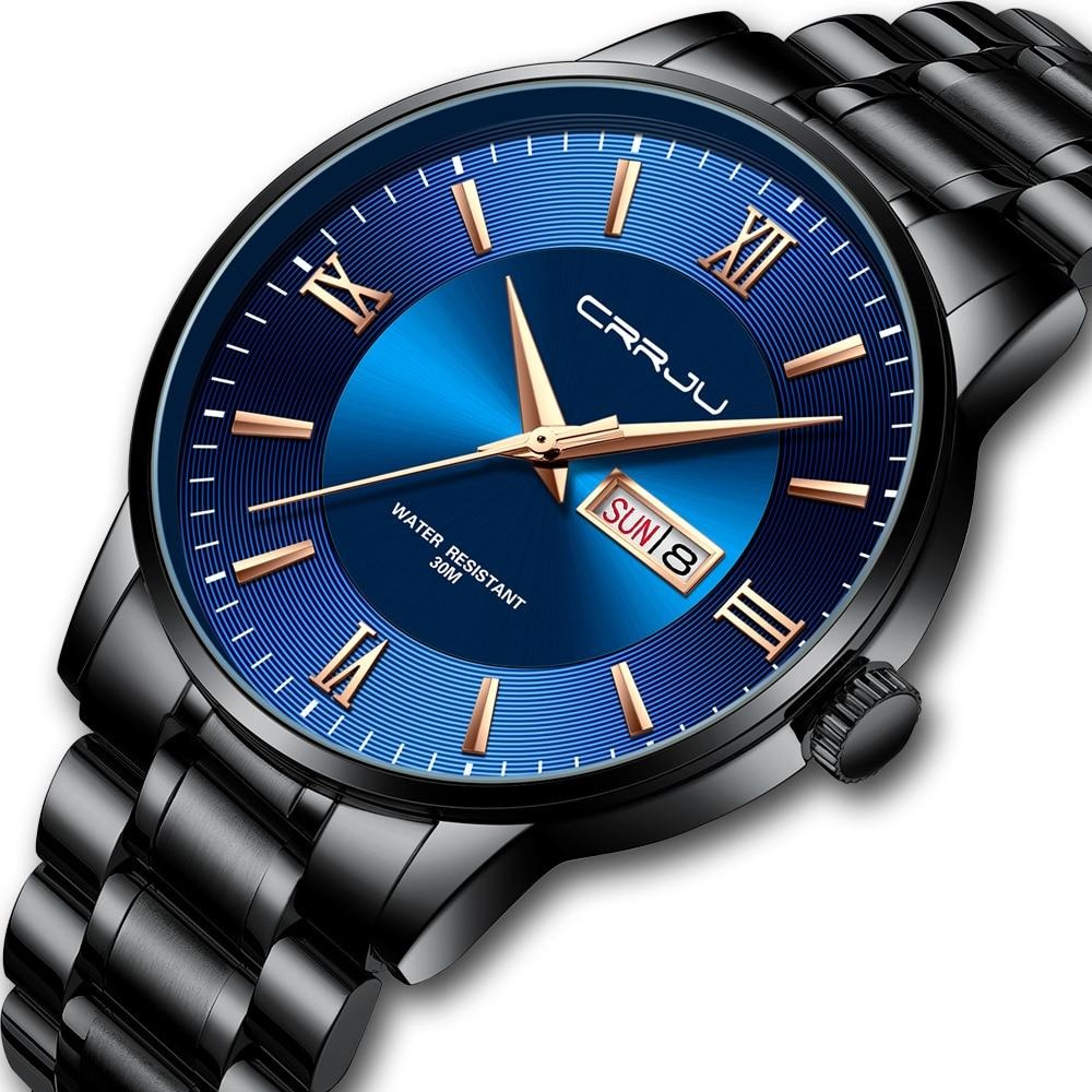 BowLift | Men's Luxury Waterproof Sports Watch – Stainless Steel Quartz Chronograph