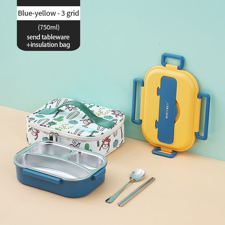 Stainless Steel Multi Compartment Kids Lunch Box | Bowlift