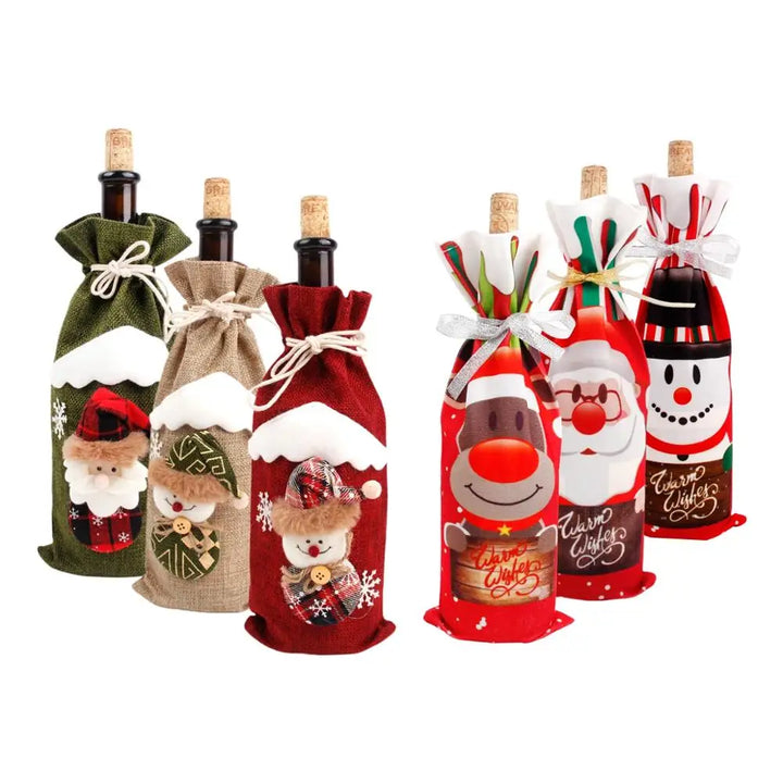BowLift | Festivora Wine Bottle Cover | Christmas Decoration 2025 | Fabric Cover for Wine & Champagne Bottles | Perfect Gift & Table Decoration for Christmas & New Year 2026