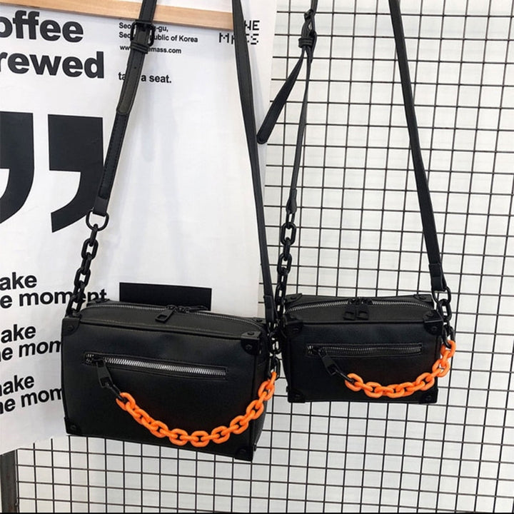 BowLift | Unisex Crossbody Chain Leather Messenger Bag