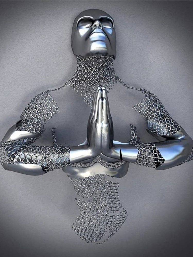 BowLift | Metal Figure Statues Styles Abstract Canvas Painting Couples ...