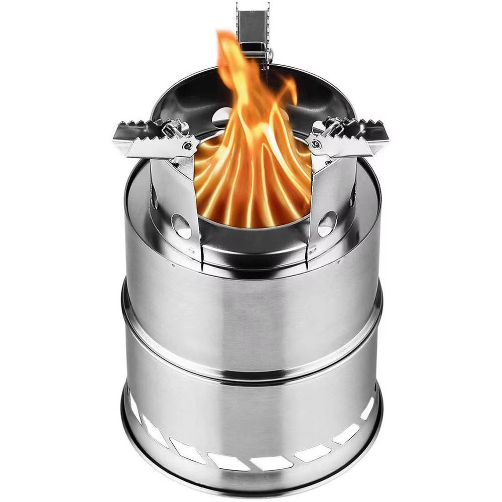 BowLift | Portable Stainless Steel Wood Burning Camping Stove - Lightweight Outdoor Cooker for Travel and BBQ
