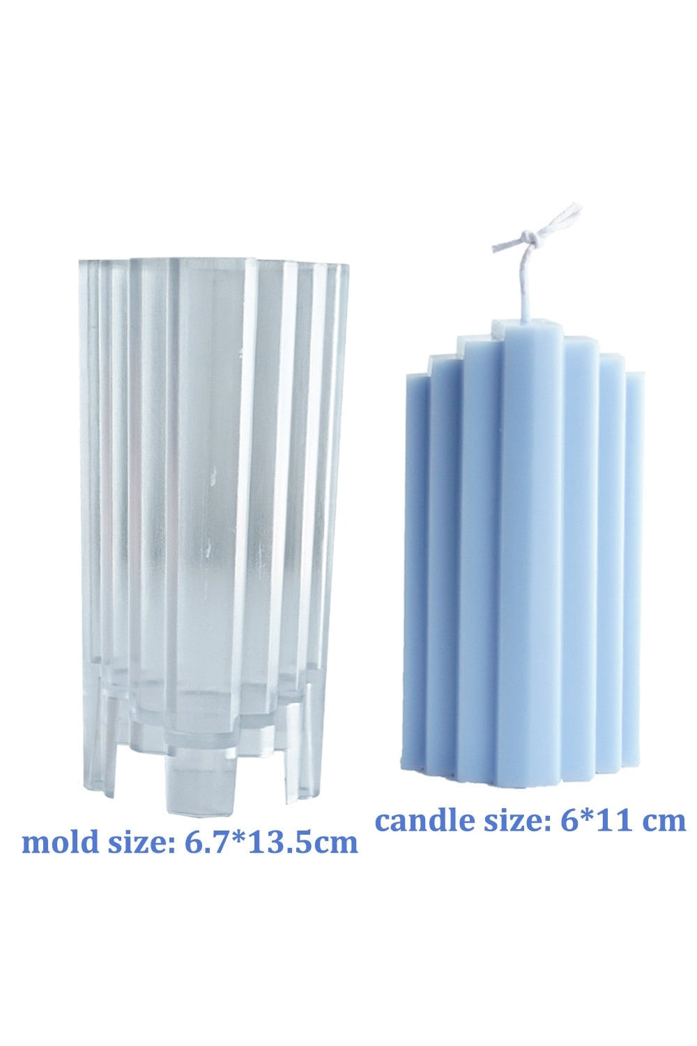 striped column candle shape | Bowlift