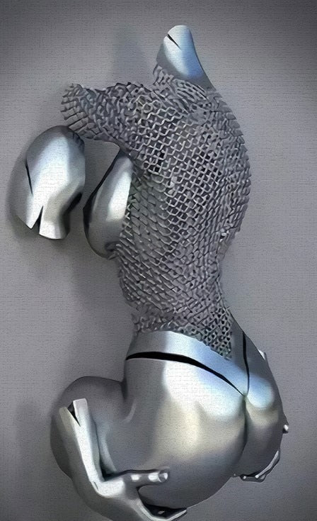 BowLift | Metal Figure Statues Styles Abstract Canvas Painting Couples Wall Art Love Sculpture Poster Print Home Decor Living Room Gifts