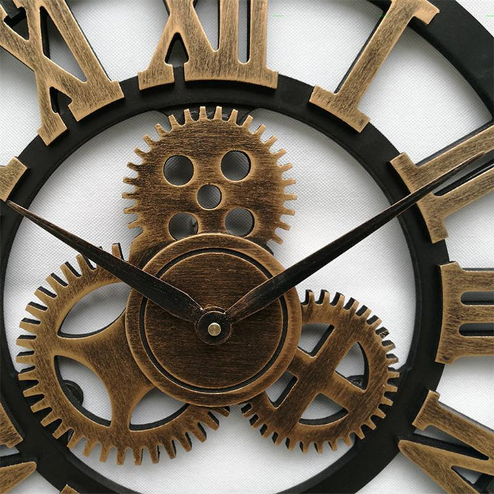 Handmade Oversized 3D Retro Decorative Wall Clock | Bowlift