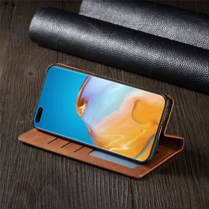BowLift | Huawei Case: Magnetic Leather Bag for Stylish Protection
