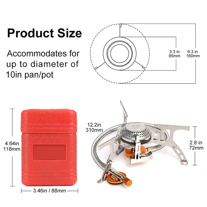 Camping Gas Cooker Stainless Steel | Bowlift