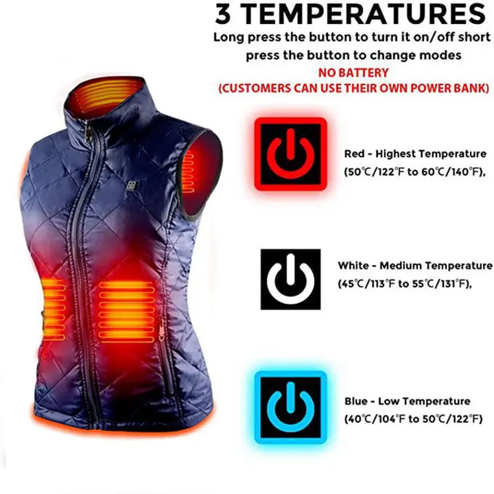 BowLift | ThermaBelle Women's Heating Vest | USB Heated Vest with Infrared Technology | Temperature Regulating & Lightweight | Ideal for Autumn & Winter