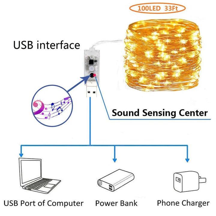 BowLift | Sound Control Decorative String Light