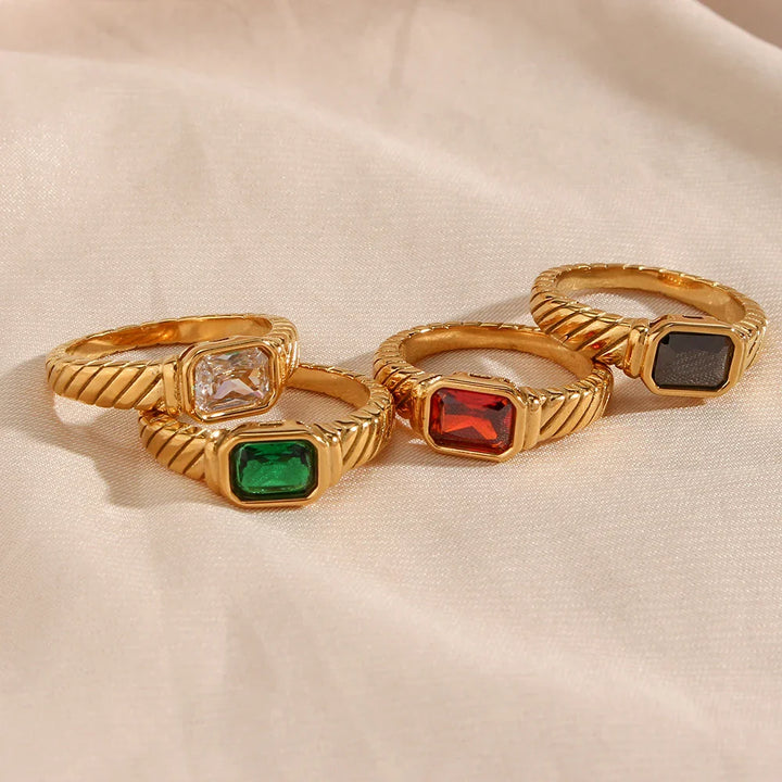 BowLift | Cross Striped Baguette Diamond Ring