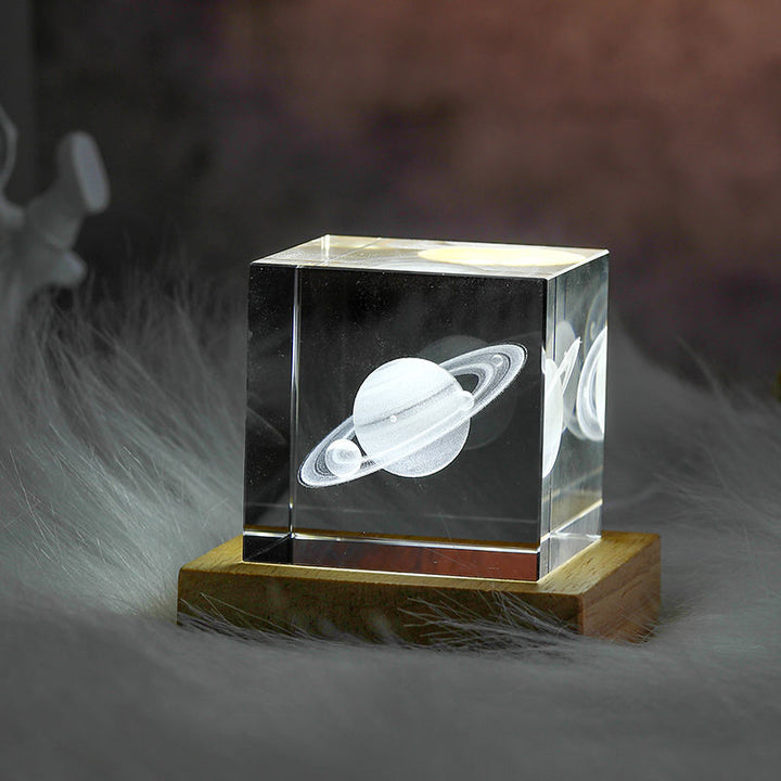 3D Crystal Cube Moon Nightlight | Bowlift