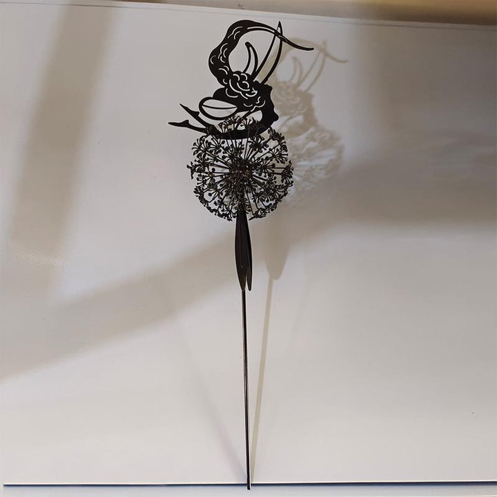 BowLift | Fairies and Dandelions Dancing Together Sculpture for Outdoor Garden
