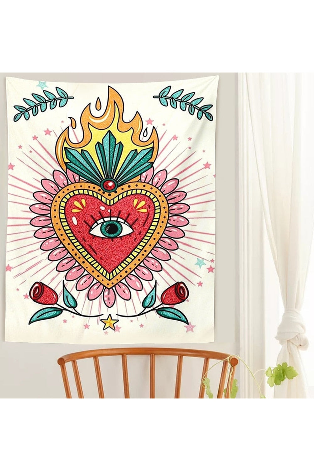 Heart Psychedelic Tapestry | Bowlift