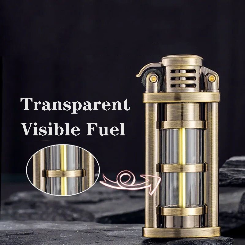 Transparent Windproof Metal Kerosene Flame Fusion Lighter | Bowlift