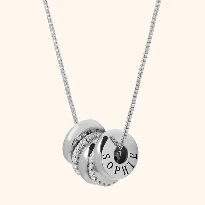 BowLift | 18k Personalized Name Dainty Diamond Disc Necklace