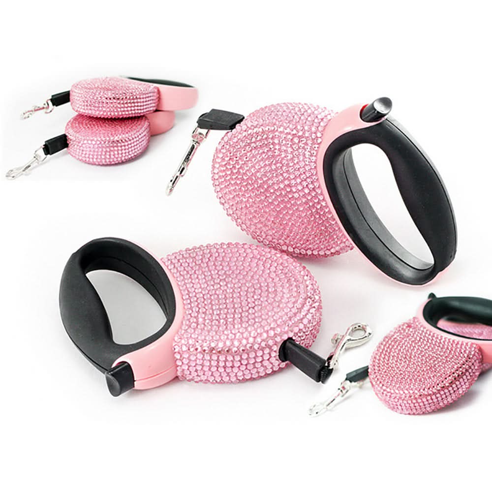 BowLift | Luxury Retractable Leash with Rhinestones for Small Dogs & Cats