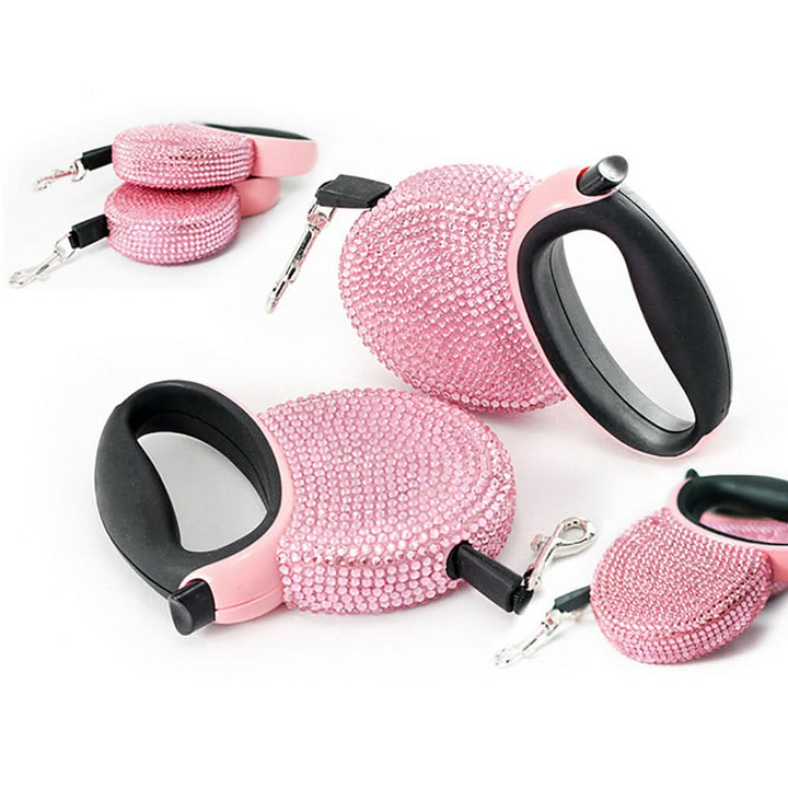 BowLift | Luxury Retractable Leash with Rhinestones for Small Dogs & Cats