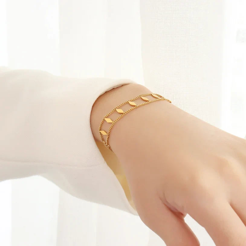 BowLift | Dual Layered Threaded Diamond Bracelet